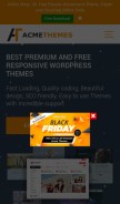 How acmethemes.com looks like on a mobile device such as an iPhone.