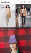 How acnestudios.com looks like on a mobile device such as an iPhone.