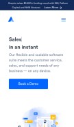 How acquire.io looks like on a mobile device such as an iPhone.
