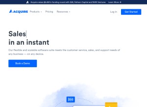 How acquire.io looks like on a tablet such as an iPad.