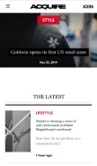 How acquiremag.com looks like on a mobile device such as an iPhone.