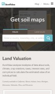 How acrevalue.com looks like on a mobile device such as an iPhone.