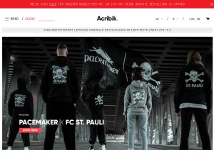 How acribik.com looks like on a tablet such as an iPad.