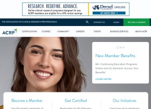 How acrpnet.org looks like on a tablet such as an iPad.