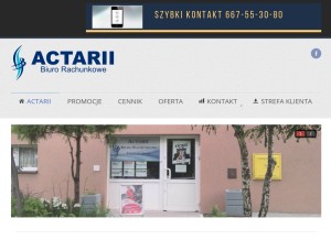 How actarii.pl looks like on a tablet such as an iPad.