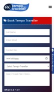 How actempotravellerhire.com looks like on a mobile device such as an iPhone.
