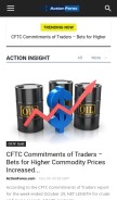 How actionforex.com looks like on a mobile device such as an iPhone.
