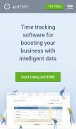 How actitime.com looks like on a mobile device such as an iPhone.