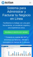 How actiun.com looks like on a mobile device such as an iPhone.