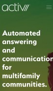 How activanswer.com looks like on a mobile device such as an iPhone.