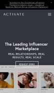 How activate.social looks like on a mobile device such as an iPhone.