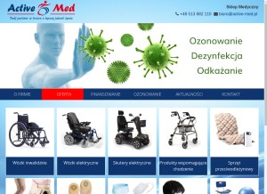 How active-med.pl looks like on a tablet such as an iPad.