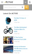 How active.com looks like on a mobile device such as an iPhone.
