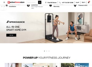 How activefitnessstore.com looks like on a tablet such as an iPad.