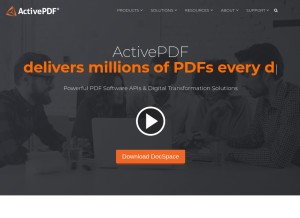 How activepdf.com looks like on a tablet such as an iPad.