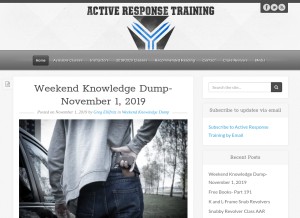 How activeresponsetraining.net looks like on a tablet such as an iPad.
