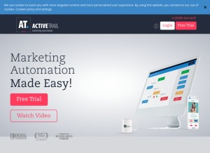 How activetrail.com looks like on a tablet such as an iPad.