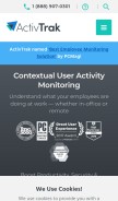 How activtrak.com looks like on a mobile device such as an iPhone.