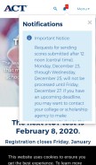 How actstudent.org looks like on a mobile device such as an iPhone.
