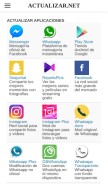 How actualizar.net looks like on a mobile device such as an iPhone.