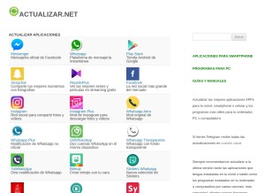 How actualizar.net looks like on a tablet such as an iPad.