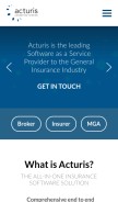 How acturis.com looks like on a mobile device such as an iPhone.