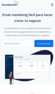 How acumbamail.com looks like on a mobile device such as an iPhone.