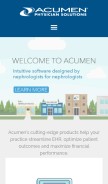 How acumenmd.com looks like on a mobile device such as an iPhone.