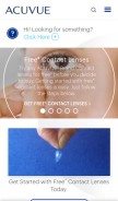 How acuvue.com looks like on a mobile device such as an iPhone.
