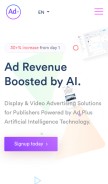 How ad.plus looks like on a mobile device such as an iPhone.