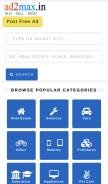 How ad2max.in looks like on a mobile device such as an iPhone.