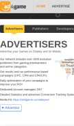 How ad4game.com looks like on a mobile device such as an iPhone.