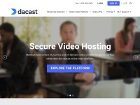 Desktop screenshot for dacast.com
