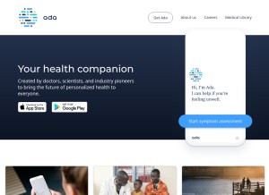 How ada.com looks like on a tablet such as an iPad.