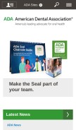How ada.org looks like on a mobile device such as an iPhone.