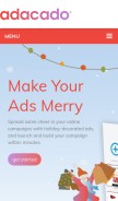 How adacado.com looks like on a mobile device such as an iPhone.