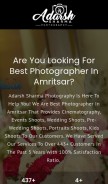 How adarshsharmaphotography.com looks like on a mobile device such as an iPhone.