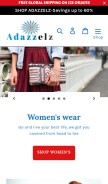 How adazzelz.com looks like on a mobile device such as an iPhone.