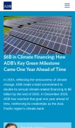 How adb.org looks like on a mobile device such as an iPhone.