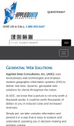 How adc4gis.com looks like on a mobile device such as an iPhone.