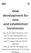 How adcisolutions.com looks like on a mobile device such as an iPhone.