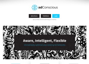 How adconscious.com looks like on a tablet such as an iPad.