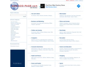 How add-page.com looks like on a tablet such as an iPad.