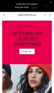 How additionelle.com looks like on a mobile device such as an iPhone.