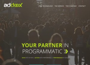 How addoox.com looks like on a tablet such as an iPad.