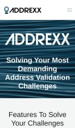 How addrexx.com looks like on a mobile device such as an iPhone.