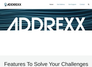 How addrexx.com looks like on a tablet such as an iPad.
