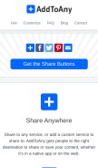 How addtoany.com looks like on a mobile device such as an iPhone.