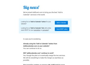 How addtocalendar.com looks like on a tablet such as an iPad.