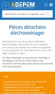 How adepem.com looks like on a mobile device such as an iPhone.